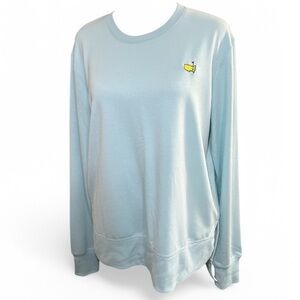 MASTERS Light Blue Crew Neck Long Sleeve Sweatshirt Women